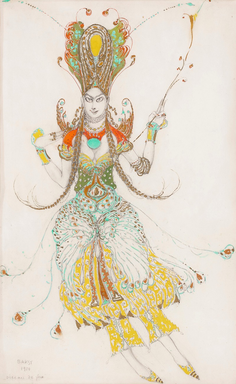 Léon Bakst - Costume design for Tamara Karsavina as ‘L’Oiseau de Feu’