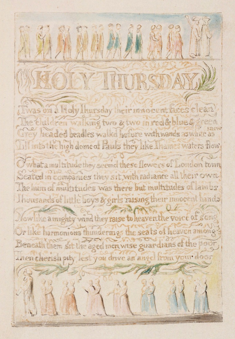 William Blake - Pl. 10 – Holy Thursday