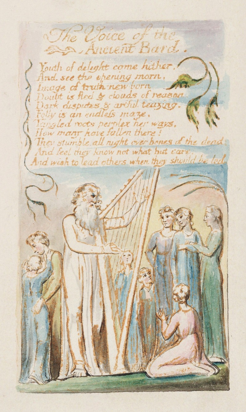 William Blake - Pl. 22 – The Voice of the Ancient Bard