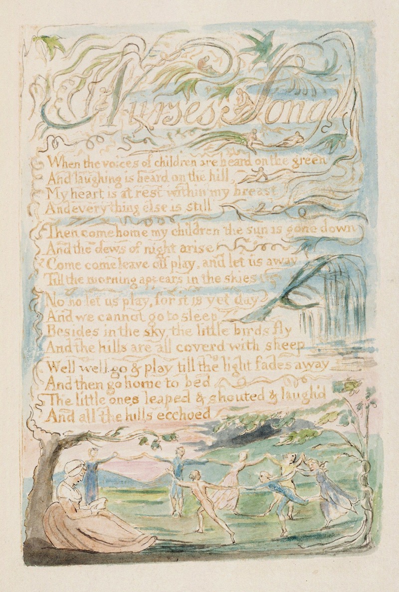 William Blake - Pl. 24 – Nurses Song
