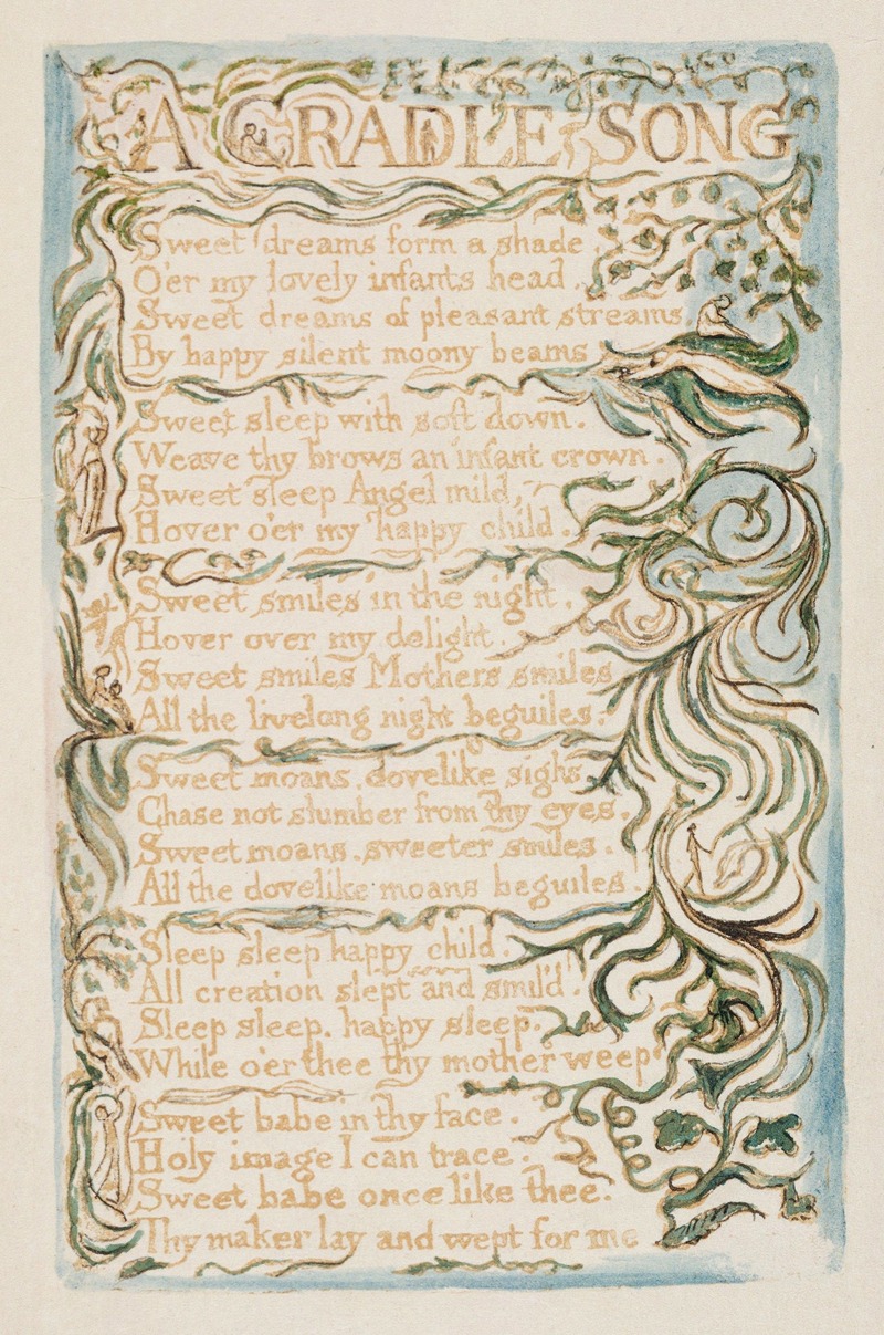 William Blake - Pl. 26 – A Cradle Song