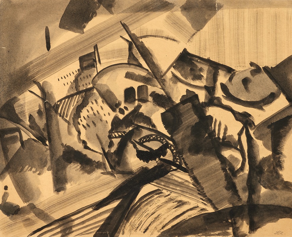 David Petrovitch Sterenberg - Fleuve en fureur