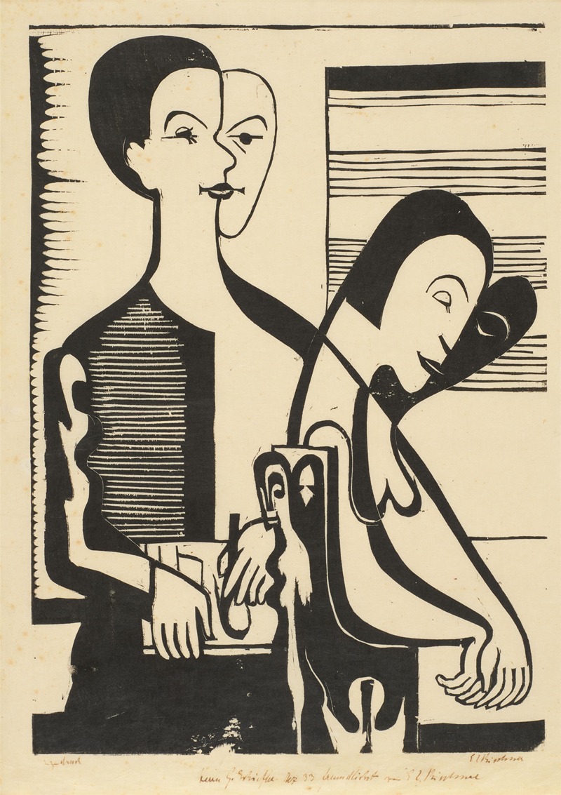 Ernst Ludwig Kirchner - Selbstbildnis mit Erna