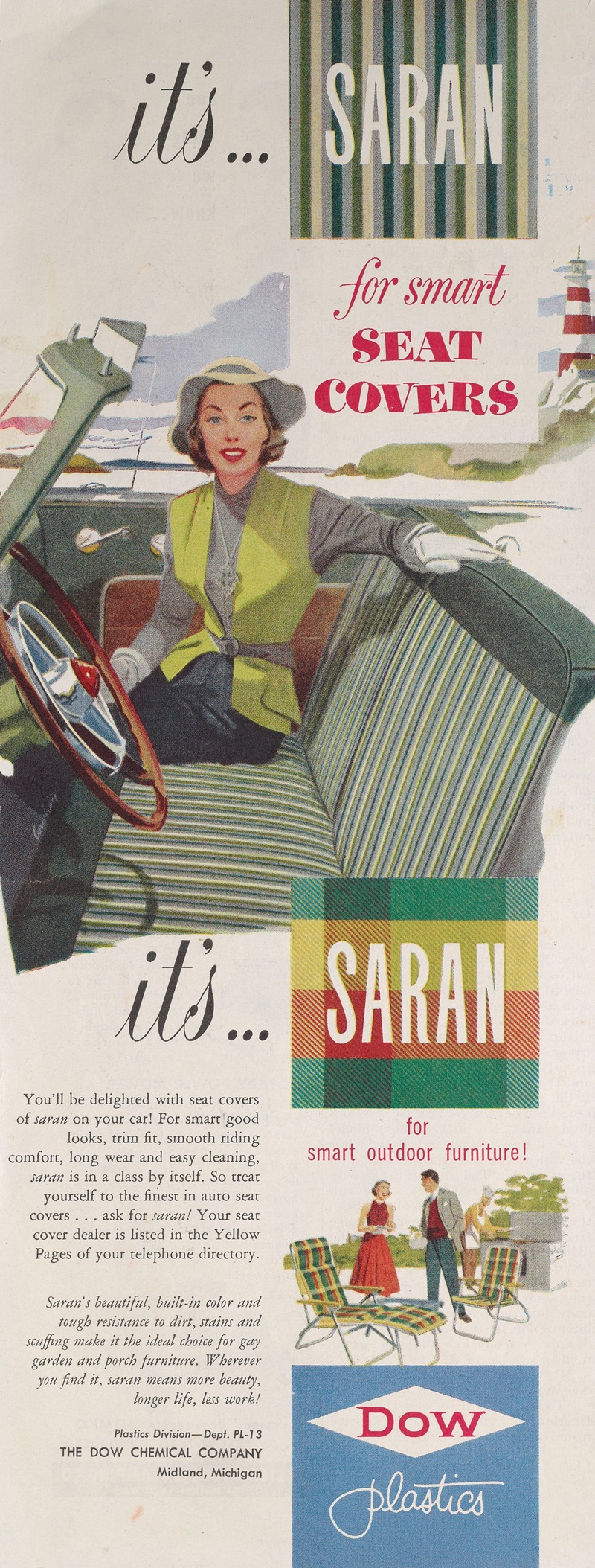 Dow Chemical Company - It’s…SARAN…for Smart Seat Covers…It’s…SARAN for Smart Outdoor Furniture!