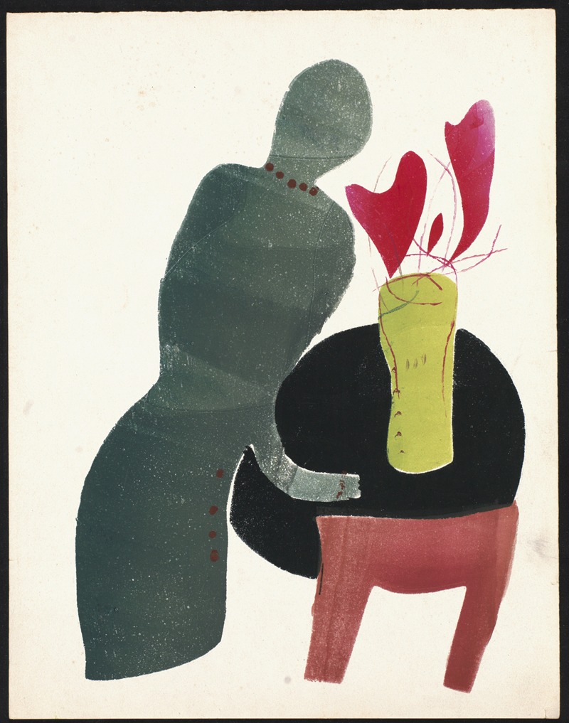 Hendrik Nicolaas Werkman - Vrouw in ‘t groen