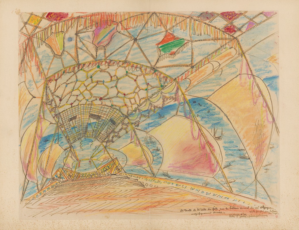 Jeanne Dubouchet - Le Soulier de satin – maquette de décor – Journée scène 3 – le pont du vaisseau amiral