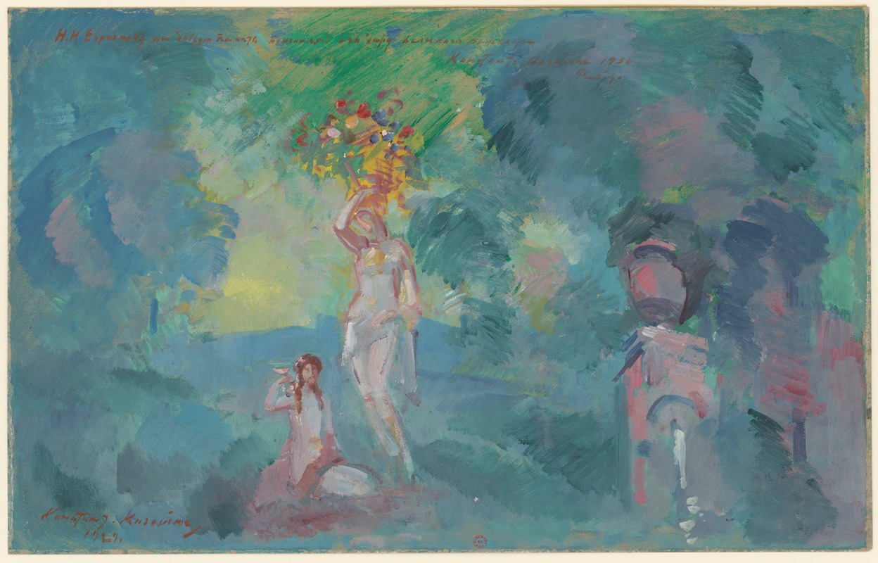 Konstantin Alexeevich Korovin - Spectacle non identifié – maquette de décor – projet de rideau de scène