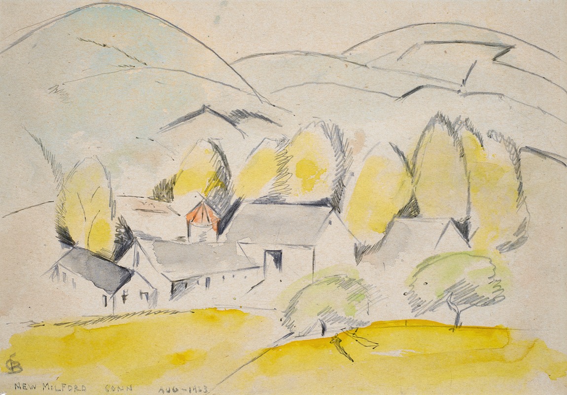 Oscar Bluemner - Farm in New Milford, Connecticut