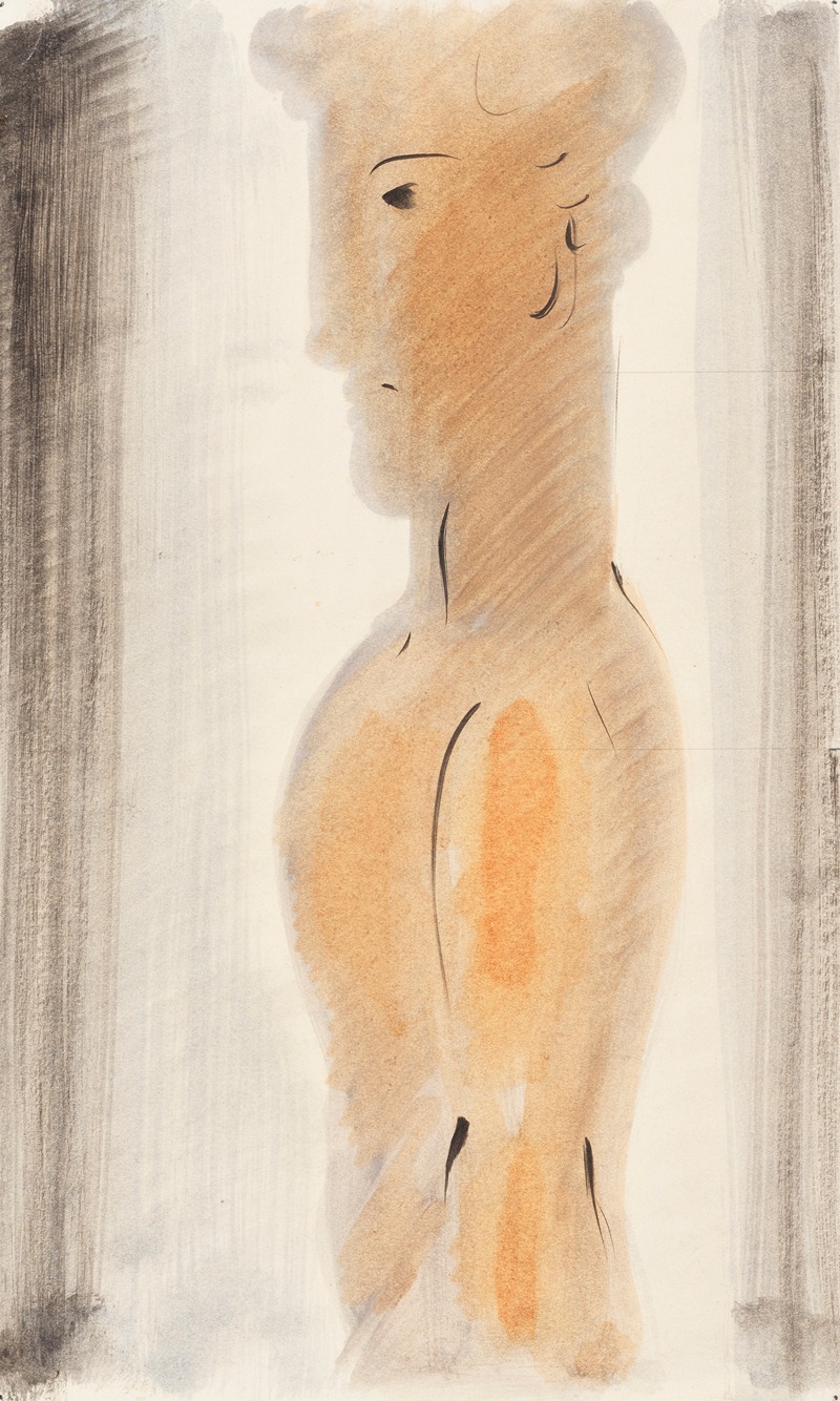 Oskar Schlemmer - Jünglingsfigur im Profil