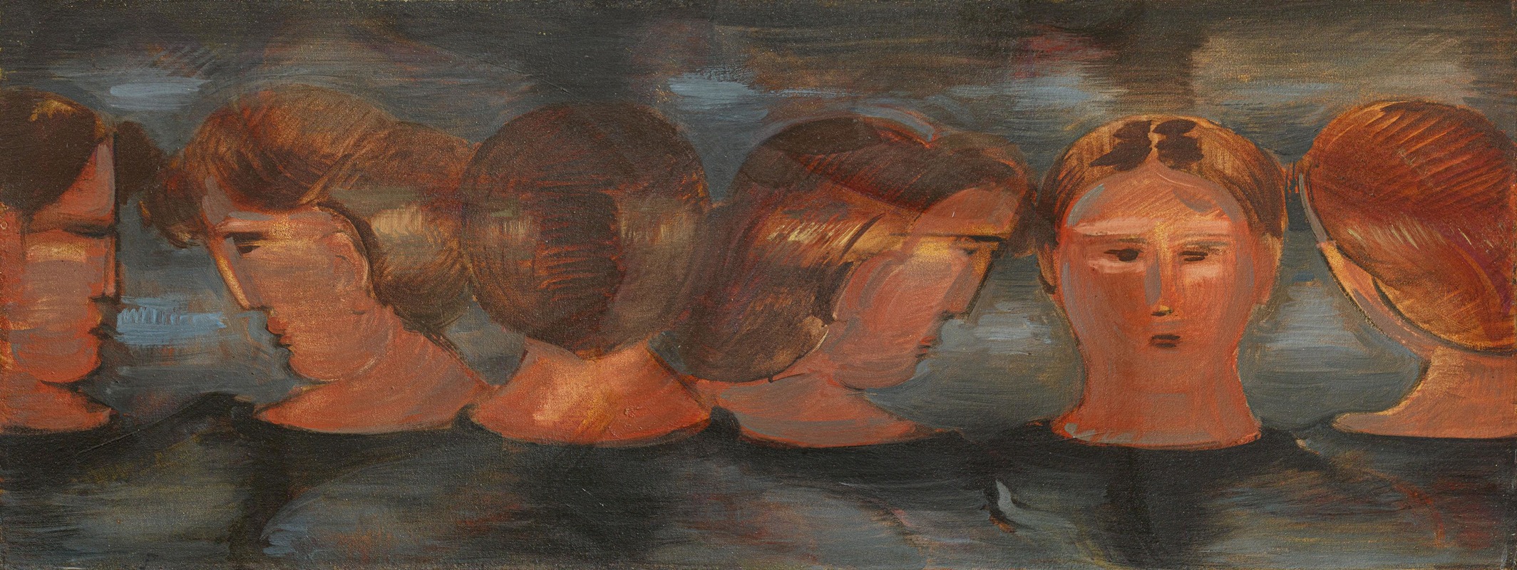Oskar Schlemmer - Sechs-Köpfe-Fries