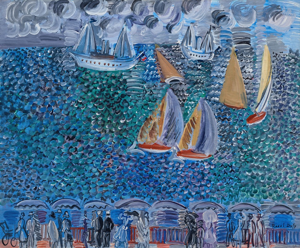 Raoul Dufy - La Promenade au bord de la mer