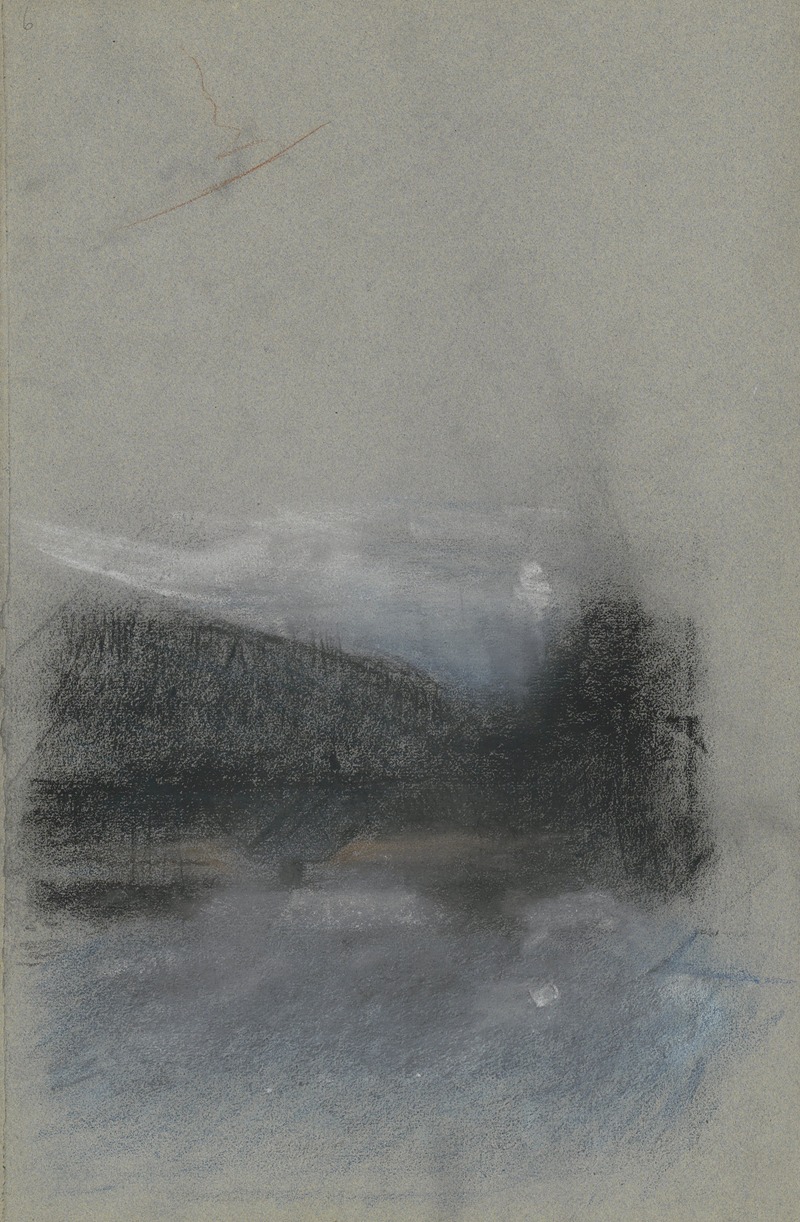 Willem Witsen - Landschap met een boerderij in de schemering