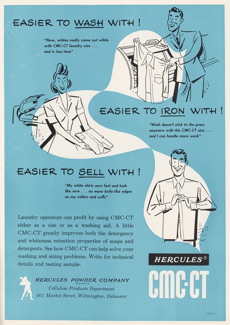 Hercules Incorporated - Easier to Wash With! Easier to Iron With! Easier to Sell With!