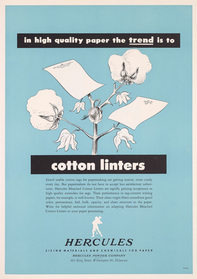 Hercules Incorporated - In High Quality Paper the Trend Is to Cotton Linters