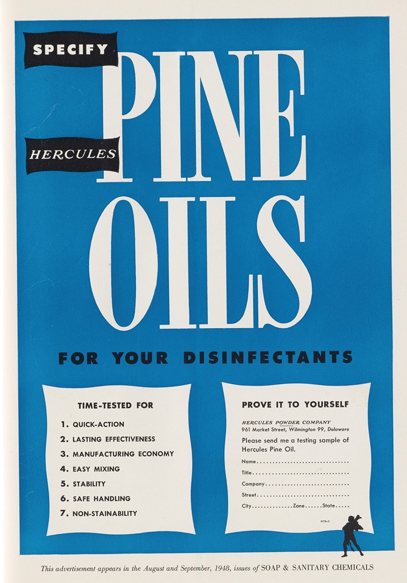 Hercules Incorporated - Specify Hercules Pine Oils for Your Disinfectants