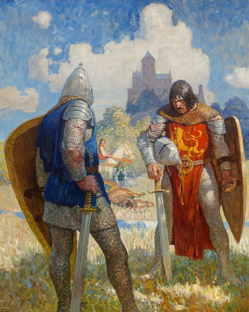 N. C. Wyeth - ‘I am Sir Launcelot du Lake, King Ban’s son of Benwick, and knight of the Round Table’