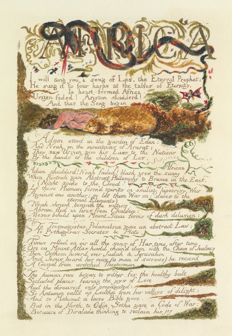 William Blake - The song of Los. Lambeth Pl.3