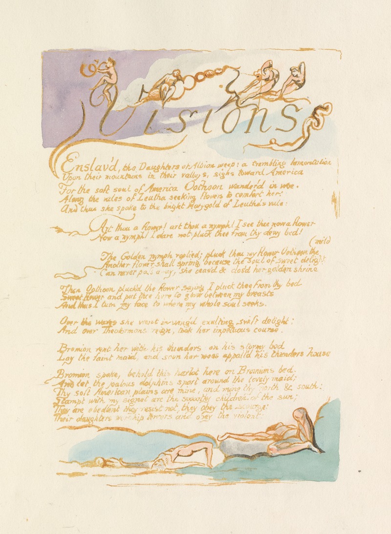 William Blake - Visions of the daughters of Albion Pl. 03