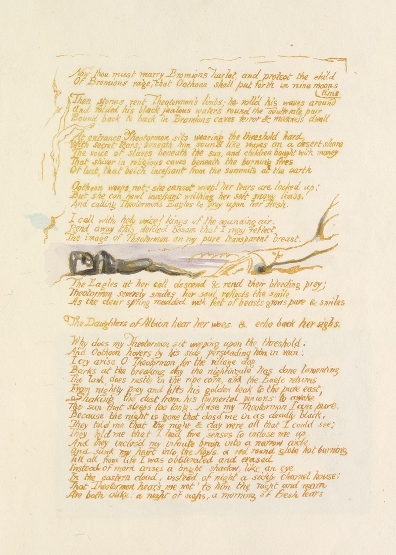 William Blake - Visions of the daughters of Albion Pl. 04