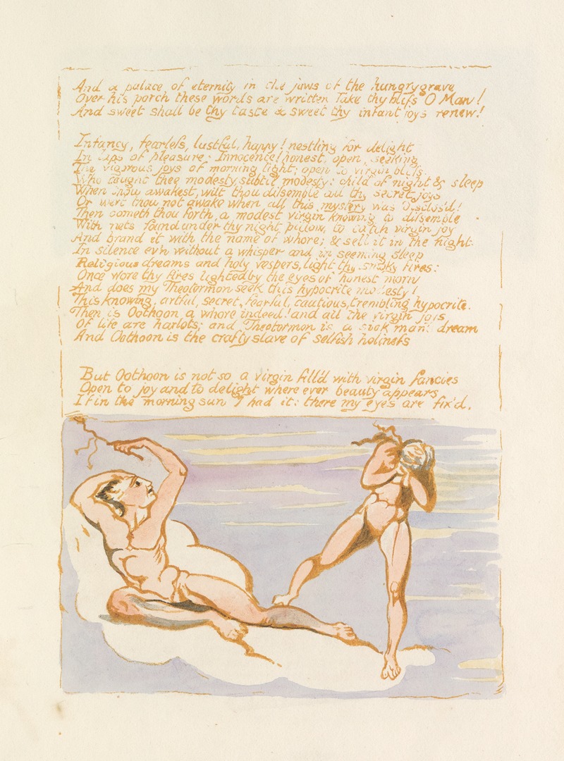 William Blake - Visions of the daughters of Albion Pl. 08