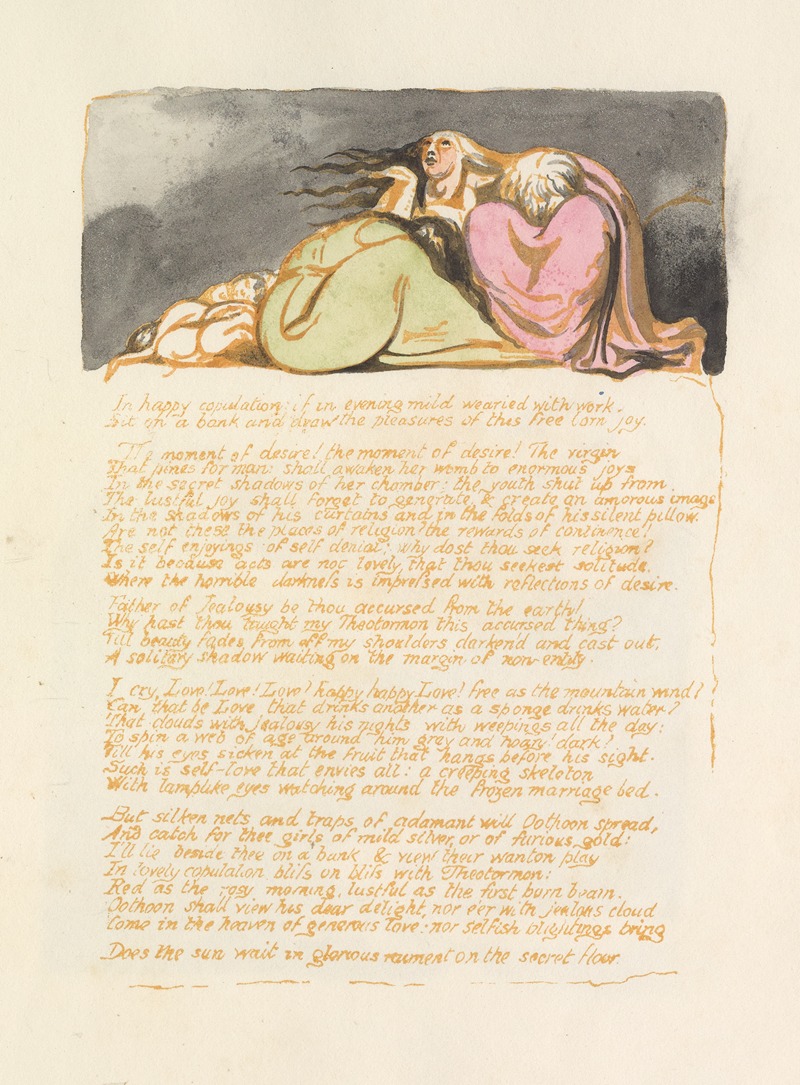 William Blake - Visions of the daughters of Albion Pl. 09