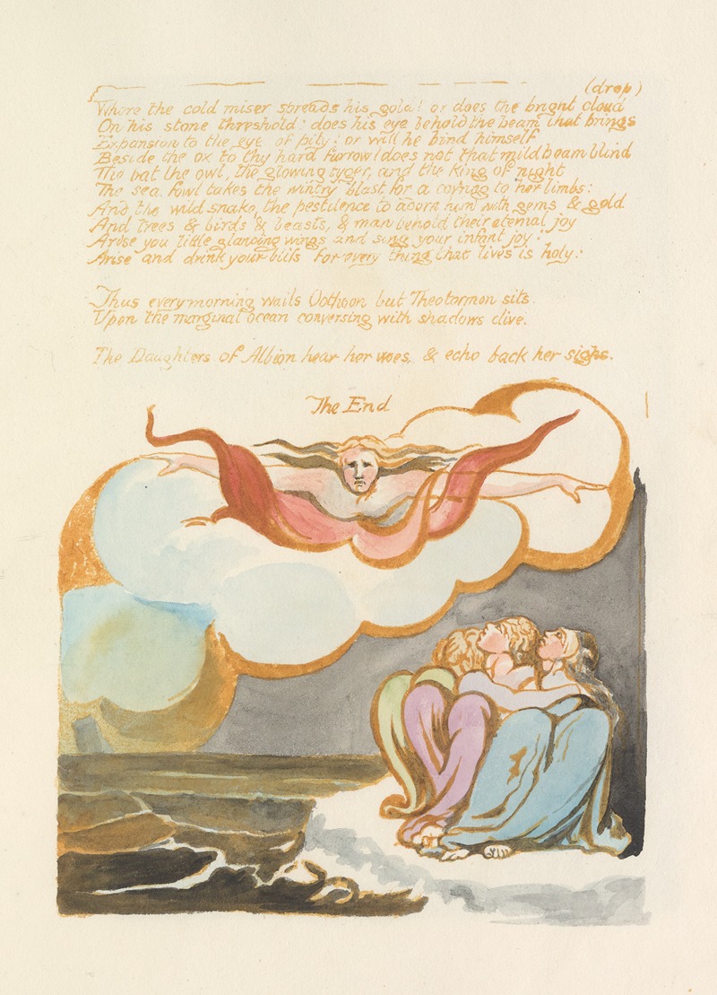William Blake - Visions of the daughters of Albion Pl. 10