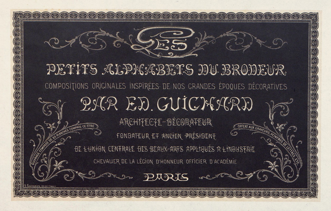 Édouard Guichard - Les petits alphabets du brodeur Pl.01