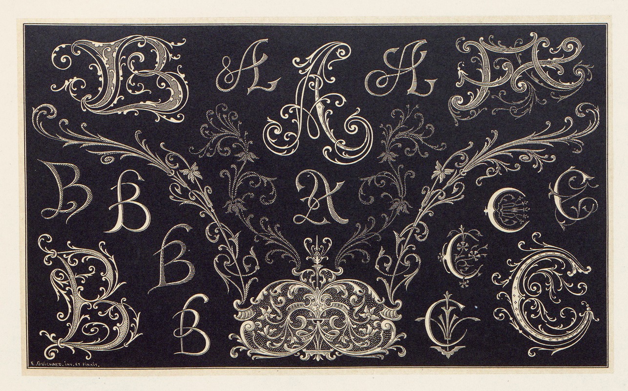 Édouard Guichard - Les petits alphabets du brodeur Pl.04