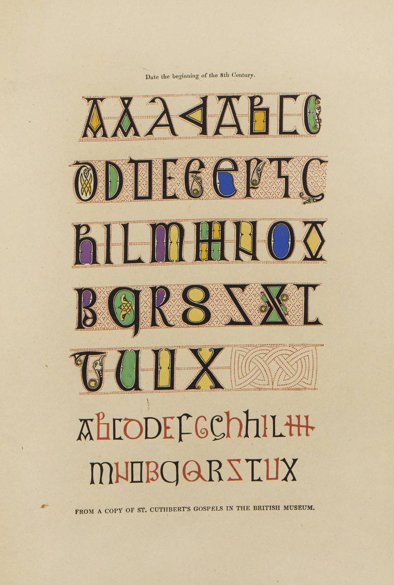 Henry Shaw - Alphabets:  numerals, and devices of the middle ages Pl.01