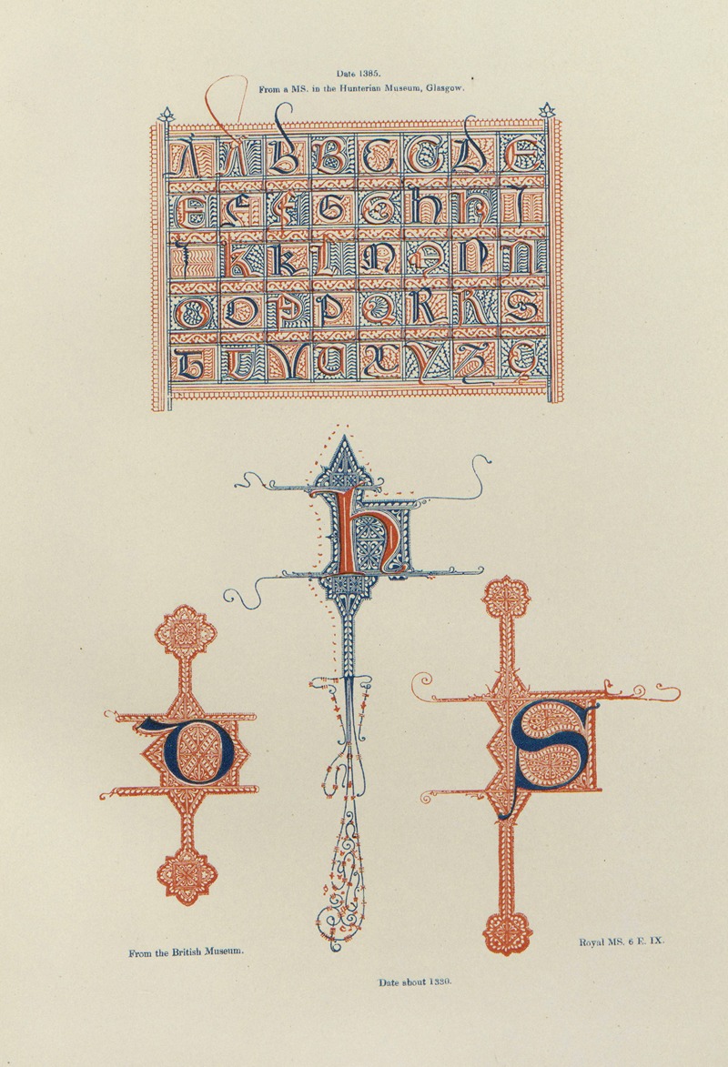 Henry Shaw - Alphabets:  numerals, and devices of the middle ages Pl.08