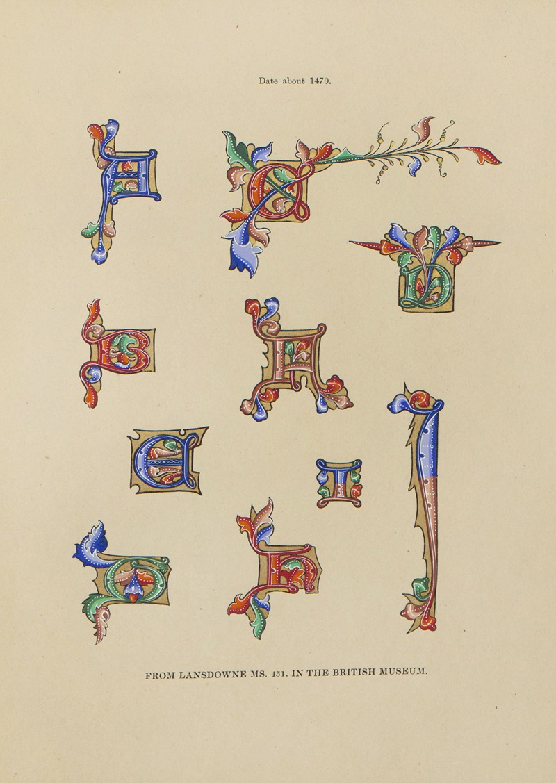 Henry Shaw - Alphabets:  numerals, and devices of the middle ages Pl.17