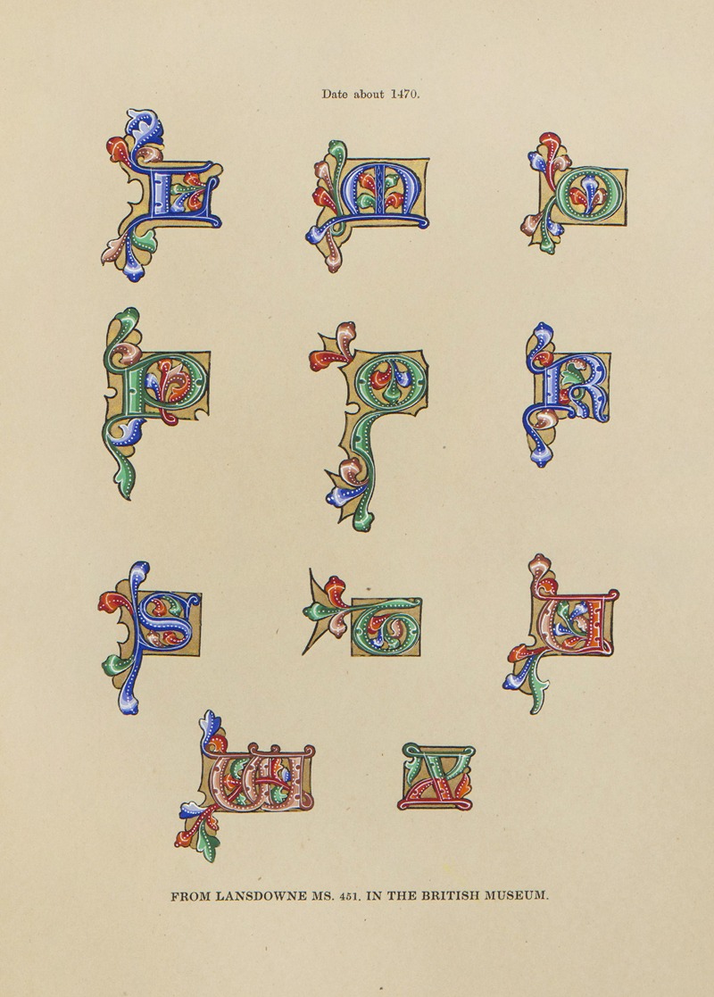 Henry Shaw - Alphabets:  numerals, and devices of the middle ages Pl.18