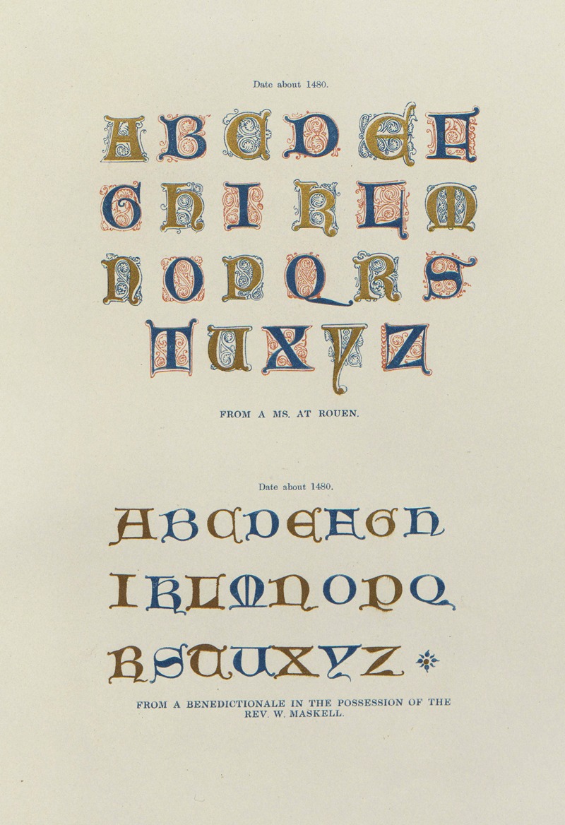 Henry Shaw - Alphabets:  numerals, and devices of the middle ages Pl.24