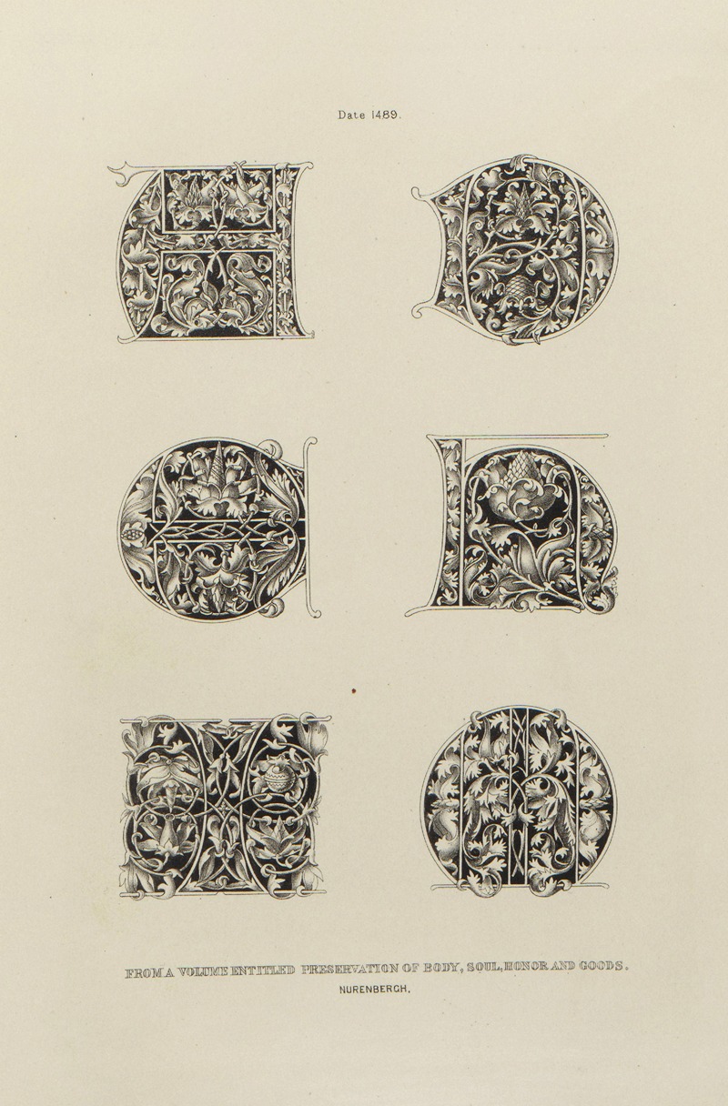 Henry Shaw - Alphabets:  numerals, and devices of the middle ages Pl.26