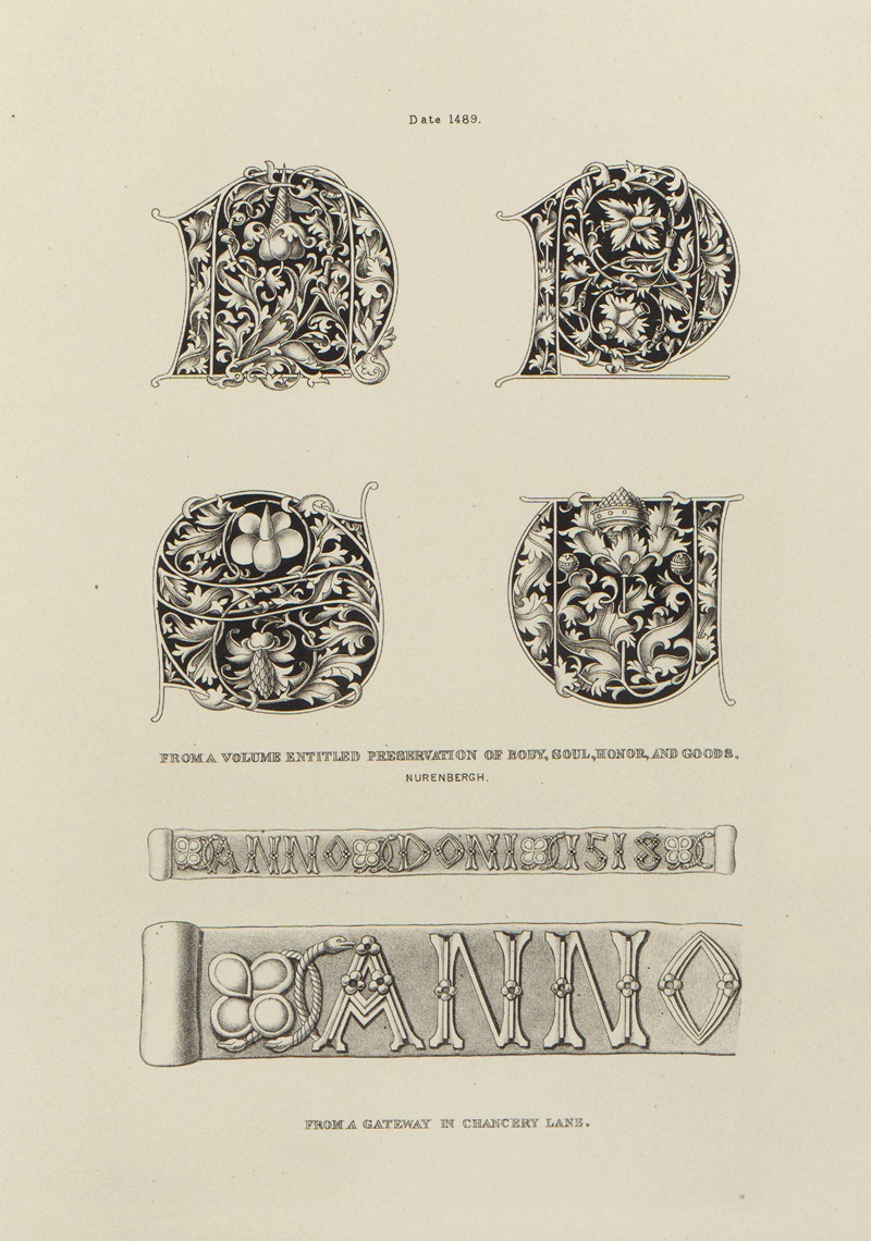 Henry Shaw - Alphabets:  numerals, and devices of the middle ages Pl.27