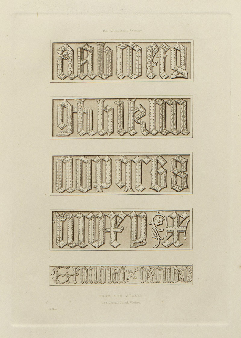 Henry Shaw - Alphabets:  numerals, and devices of the middle ages Pl.28