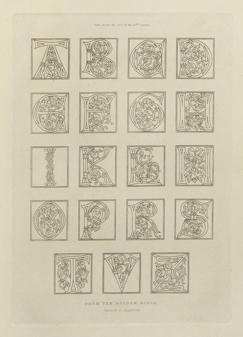 Henry Shaw - Alphabets:  numerals, and devices of the middle ages Pl.30