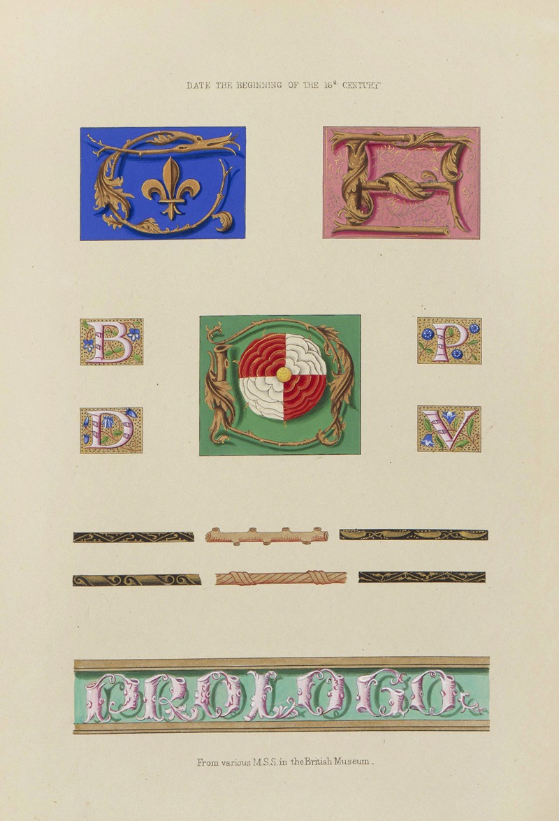 Henry Shaw - Alphabets:  numerals, and devices of the middle ages Pl.32