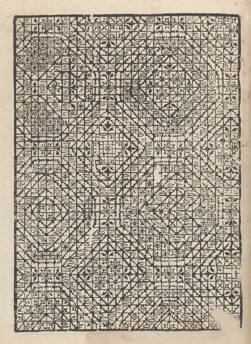 Matteo Pagani - Giardineto novo di punti tagliati et gropposi per exercitio et ornamento delle donne Pl.12