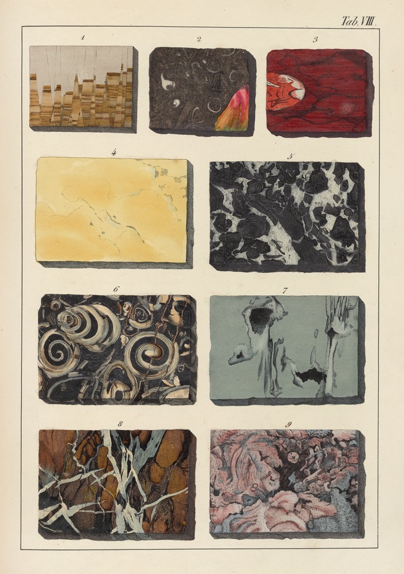 Johann Gottlob Kurr - Plate VIII: Marbles