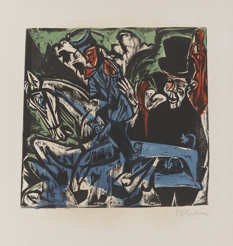 Ernst Ludwig Kirchner - Schlemihl’s Encounter with the Little Grey Man on the Country Road