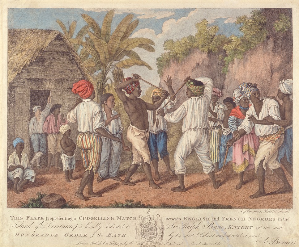 Agostino Brunias - A Cudgelling Match between English and French Negroes in the Island of Dominica