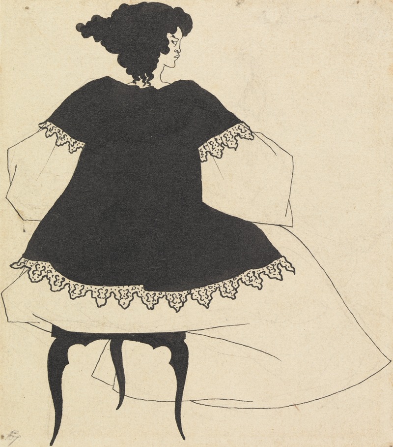 Aubrey Vincent Beardsley - Salome on Settle, The Conductor