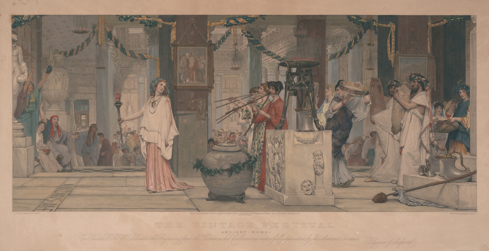 Auguste Blanchard - The Vintage Festival: Ancient Rome (After Lawrence Alma-Tadema)