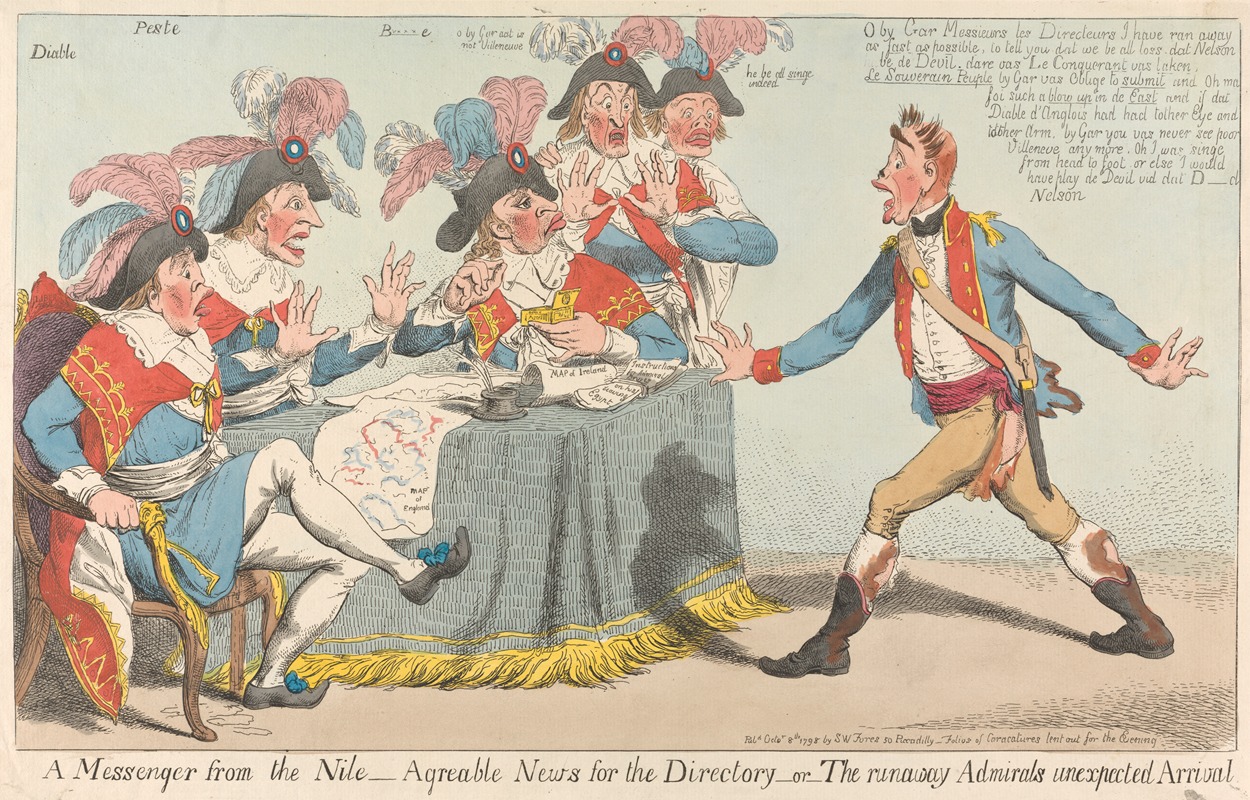 Charles Ansell - A Messenger From the Nile – Agreeable News for The Directory – or – The Runaway Admirals Unexpected Arrival