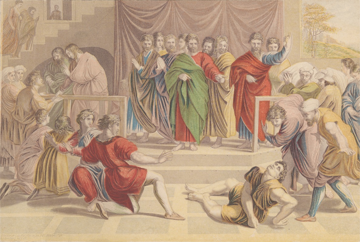 George Baxter - The Death of Ananias
