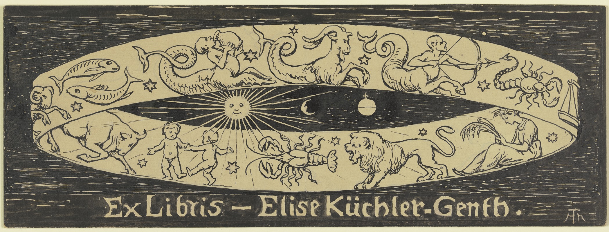 Hans Thoma - Exlibris Elise Küchler-Genth