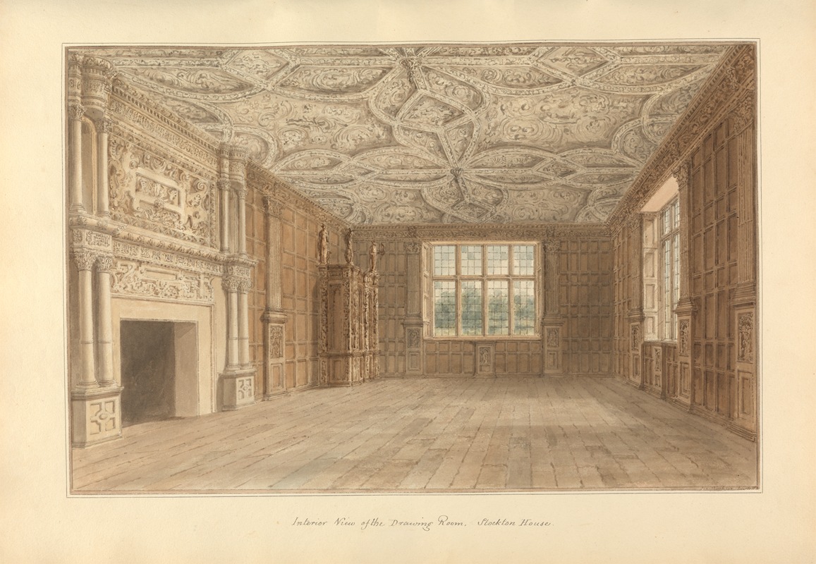 John Buckler - Interior view of the Drawing Room, Stockton House