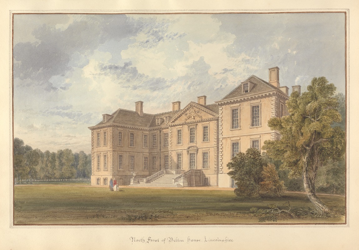 John Buckler - North Front of Belton house Lincolnshire