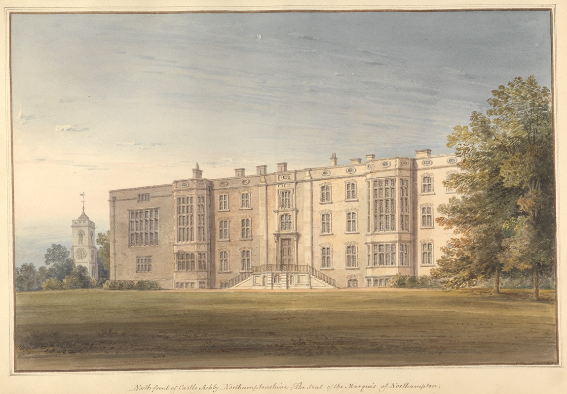 John Buckler - North Front of Castle Ashby, Northamptonshire: The Seat of the Marquis of Northampton
